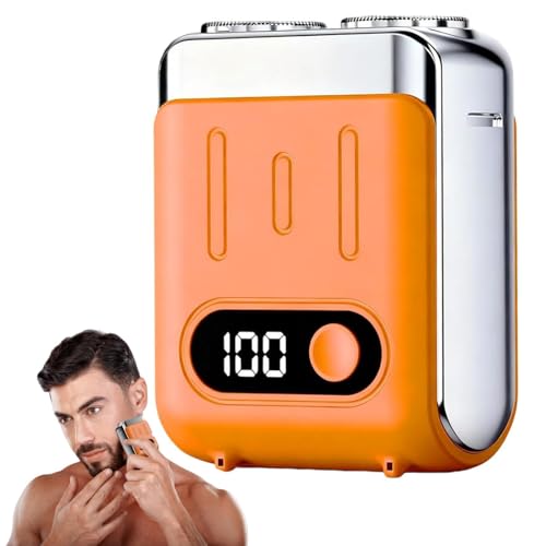 Mini Electric Razor for Men, 2025 Portable Razors for Men IPX7 Waterproof, Magnetic Double Head Shavers, Wet & Dry Shaving Machine, Type-C Rechargeable, for Home Travel