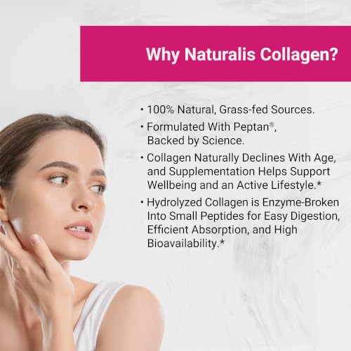 Image of Naturalis Collagen Peptides Powder (7oz) | Healthy Skin, Hair & Bones* | Peptan Grass-Fed Collagen Peptides, Made with Pure Ingredients. Odorless, Flavorless, and Fast Dissolving for Daily Use.*