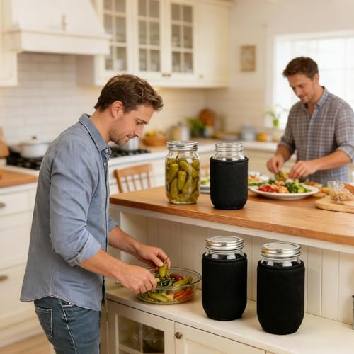 Genérico para Frasco, 4 Piezas de Cubierta Aislante, Protectores De Tarro Que Bloquean La Luz, Para Recipientes De 710 Ml Y 950 Ml Para Germinación Hidroponía Bebida Almacenamiento De - imagen 2