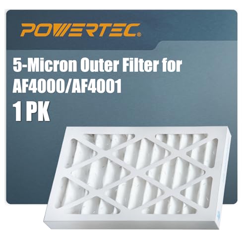 POWERTEC 75007V 5�~�N�����A�E�^�[�t�B���^�[ POWERTEC AF4000 AF4001/ WEN 3410/ Shop Fox W1830 ��C��߃V�X�e�� 1�p�b�N ��C��߃V�X�e�� �؍H��� �V���b�v�W����@ ���[�N�V���b�v �K���[