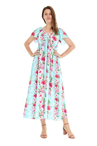 Image of Hawaii Hangover Family Matching Clothes, Pink Hibiscus Vine Turquoise | Family matching Hawaiian outfits, Pink Hibiscus Vine Turquoise, lightweight rayon, machine washable, tropical floral print