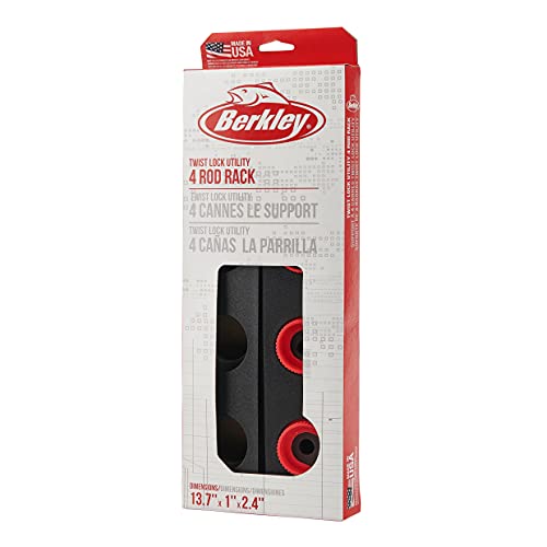 Berkley Horizontal Fishing Rod Rack, Black, Stores 6 Rods Safely and Securely, Soft Foam Grip Pads, Corrosion Proof Fishing Pole Holder - Image 8