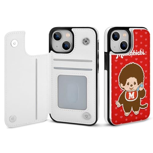 iPhone15 Plus用ケース モンチッチ カード収納 スマホカバー すまほけーす 携帯ケース 手帳型 PUレザー 財布型 耐衝撃 マグネット式 スタンド機能 全面保護 傷汚れ防止 指紋防止 おしゃれ 贈り物