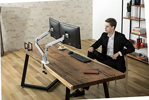 Support écran multidirectionnel double bras Alba Jamy ergonomique bureau - 3