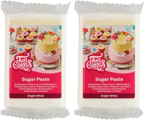 FunCakes Pasta De Azúcar Blanco Brillante 250 G (Paquete de 2)