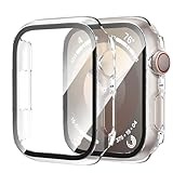 HAANILKYI [2 Pack] for Apple Watch SE 2nd Gen/Series 6 5 4 Screen Protector Case 40mm, Ultra-Thin Full Coverage Hard PC Protective Cover Built in HD Tempered Glass Screen Protector for iWatch 40mm