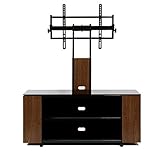 TransDeco TD987MAB TV Stand, 90', Dark Ash/Black