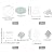 PH PandaHall Mirror Mosaic Tile, 180pcs 4 Shapes Glass Mirror Tile Flat Round/Triangle/Rhombus/Square Decorative Mosaic Tiles Mirror DIY Tiles for Art Wall Door Home Jewelry Craft Decorations, Clear