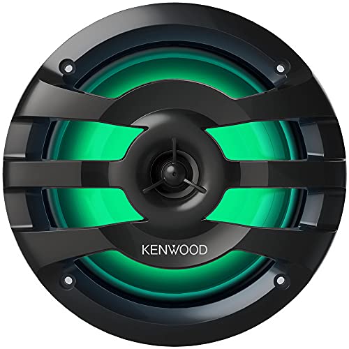Image of Kenwood KFC-1673MRBL 6-3 /4 inch Marine /Car Speakers Black w /RGB