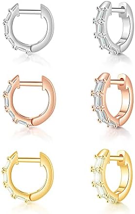 Vogem Gold Hoop Earrings for Women Twist Hoops Earring Creole Hypoallergenic Charm Jewellery Gift