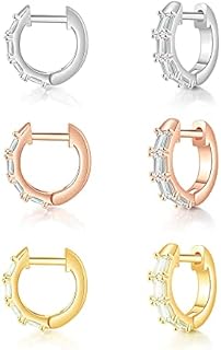 Vogem Gold Hoop Earrings for Women Twist Hoops Earring Creole Hypoallergenic Charm Jewellery Gift