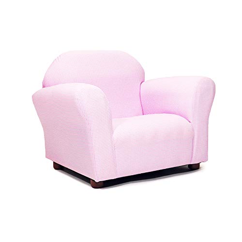Keet Roundy Kid's Chair, Gingham Chair Only, Pink #TOP1