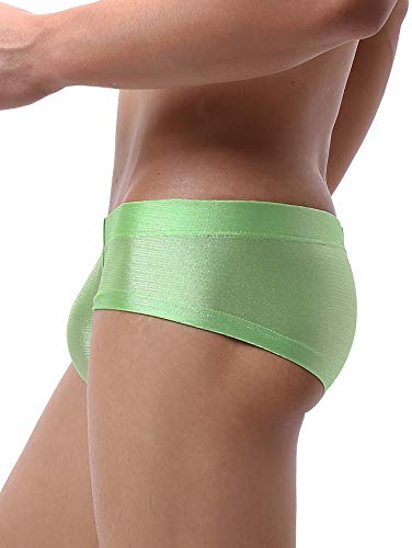 IKINGSKY Men's Seamless Front Pouch Briefs Sexy Cheeky Mens Underwear High Stretch Under Panties4