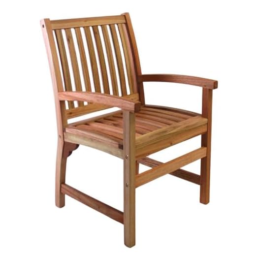 BrackenStyle Melton Wooden Garden Arm Chair Clear Finish - Hardwood Outdoor Patio Dining Chair - Commercial Standard