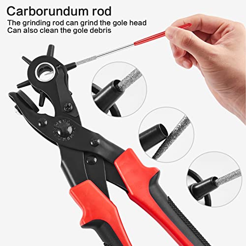 image for romdak Leather Hole Punch Set for Belts, Watch Bands, Bag Strap, Dog C