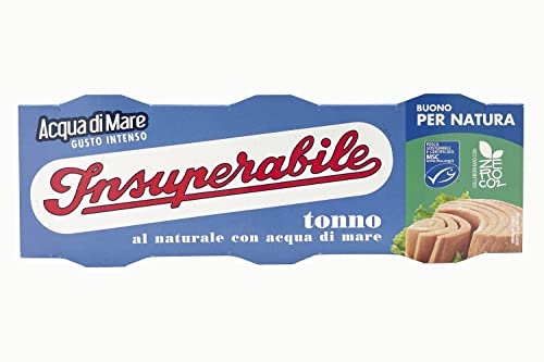 Tonno Insuperabile al Naturale con Acqua di Mare 65gx3