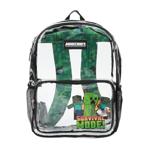 Bioworld Minecraft Creepers Kids Clear PVC 16 Backpack