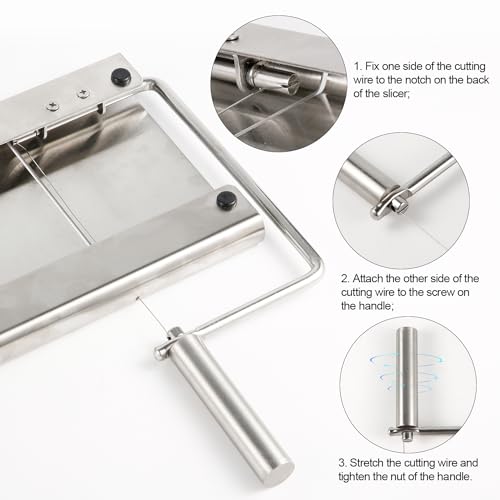 10 Stück Käsehobel Draht, 14cm Ersatzdrähte für Käsehobel Käseschneiderdrähte zum Schneiden von Weichkäse, Pasteten