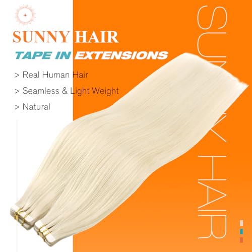 Image of Sunny Hair Human Hair Tape in Extensions Blonde 20Pcs for Graduation Days