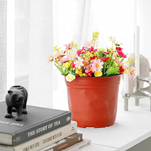 Wuhngd 6Pcs Plastic Nursery Pots,8 Inch Plant Pots, Flower Plant Container Seed Starting Pot #TOP5
