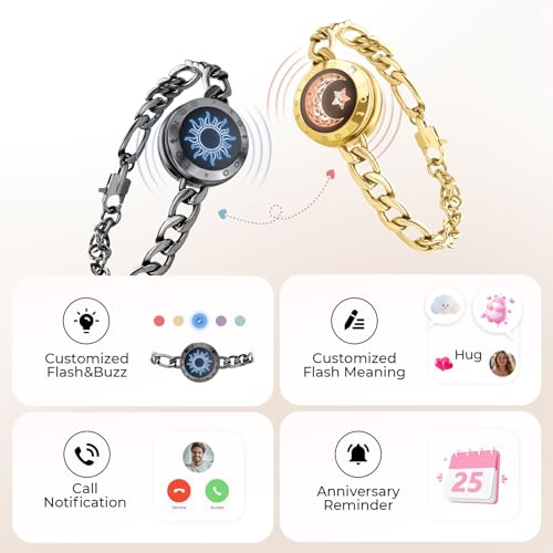 TOTWOO Sun and Moon Long Distance Touch Bracelets for Couples by TOTWOO - Used condition - Image 3