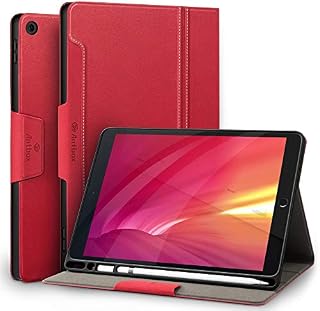 Antbox iPad 9th/8th/7th Generation Case iPad 10.2'' Case 2021/2020/2019 with Pencil Holder Auto Sleep/Wake Function PU Leather Smart Cover for iPad 10.2 Inch (Red)