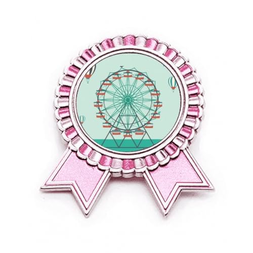 Broche rose parc d'attractions vert pour sublimer un manteau de saison