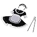 perfeclan 1/4 Scala Fashion Doll Cloth Maid Costume Lolita Dress Costumi da Festa di Halloween per Bambole