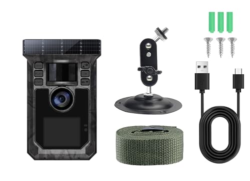 Technaxx Caméra de Surveillance Solaire Wildcam Wi-FI TX-326 pour la Faune Sauvage avec écran 1,77