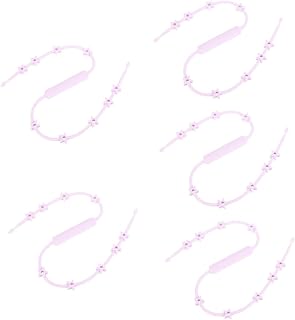 5 Pçs Garrafa Cordão Garrafa Infantil Backyardigans Brinquedos Brinquedos Tiras De Chupeta De Silicone Cinta De Silicone Carrinho De Bebê Tiras De Chupeta Sílica Gel Roxo Anti