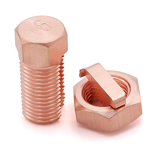 fuzbaxy10pcs solid copper split bolt connectorground wire clamp-6awg