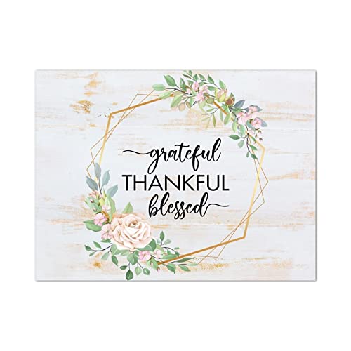 Plaque murale en bois Grateful cadeau de pendaison de crémaillère idéal