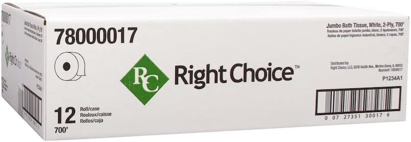 Miniatura 4 de Sofidel Right Choice - Toalla de baño de 2 capas Jumbo color blanco, 9 x 700 pies, 12 por caja.