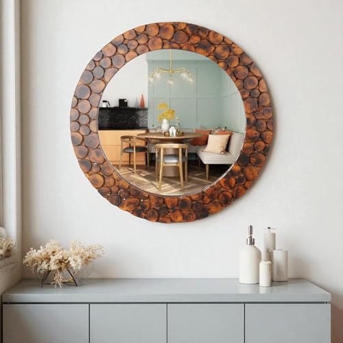 Creation India Craft Vintage Wall Hanging Mirror for Bedroom & Living Room,...