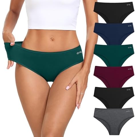 Coskefy Women's Cotton Hipster Panties Cover