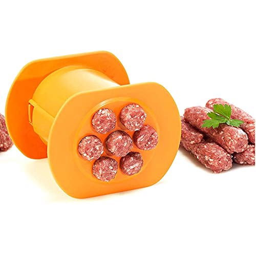One Press Cevapcici Maker - 7 Sausages In One Press - Non Stick Kitchen Barbecue Grilling Party Molds for Easily Making Delicious Stuffed Sausages - BBQ Grill Accessories - Easy to Use