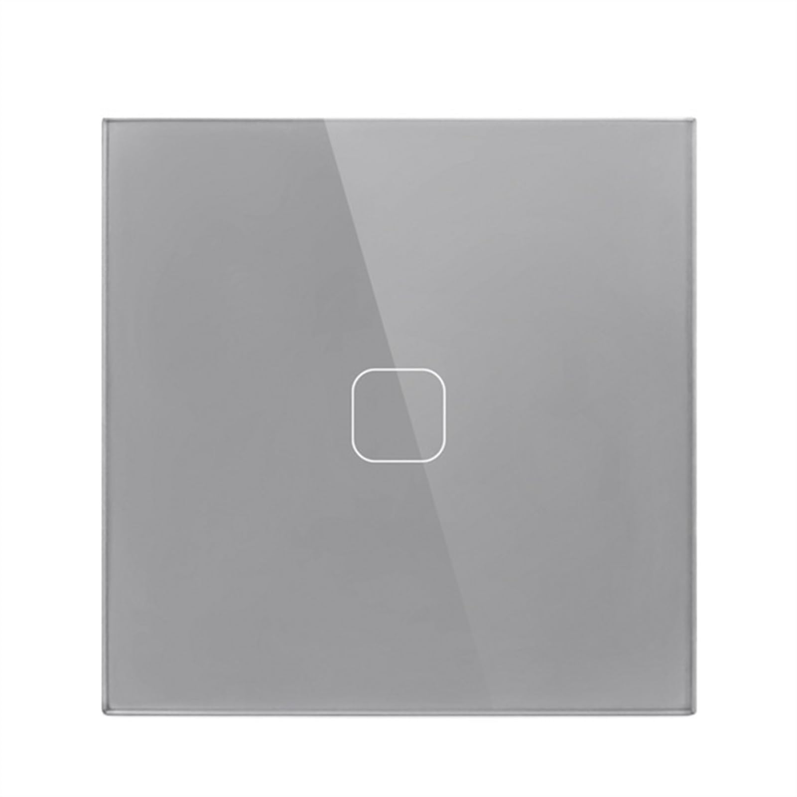 Interruptor de luz de Pared Interruptor de Pared, Interruptor táctil estándar, Panel de Cristal con LED, 1 Unidad, 1 vía, luz de Pared, Pantalla táctil(White)