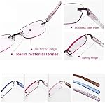 3-Pack Lunettes de lecture sans ardeur pour femmes, Légères lecteurs de charnières de printemps, Elégantes lunettes artistiques classiques UV 400