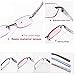 FEIVSN 3-Pack Rimless Reading Glasses For Women, Lightweight Spring Hinge Readers, Classic Elegant Artistic Eyeglasses UV 400 (Mix 2.0 Etc)