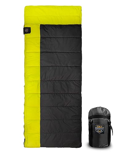 RhinoKraft Camping Sleeping Bag – 3 Season Warm & Cool Weather – Summer, Spring, Winter, Lightweight, for Adults & Kids – Camping Gear Equipment, Traveling and Outdoors