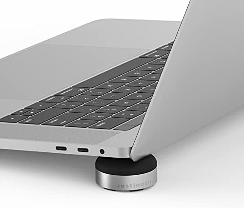 Just Mobile Lazy Couch Laptop Cooling Stand, Ergonomic Cooling Pad Small Invisible Portable Stand Keyboard Riser Aluminum for iPad/MacBook/Notebook