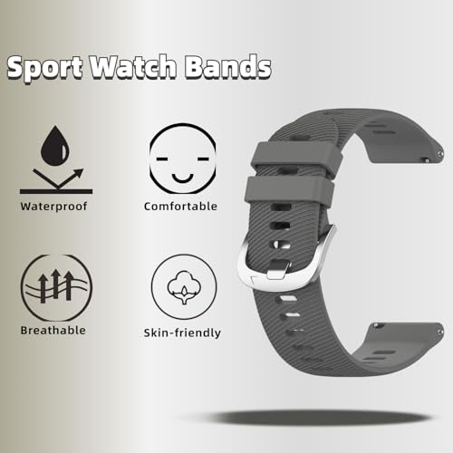 Pack de 4 correas de silicona para Garmin 20 mm miniatura 3