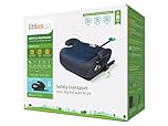 Littlesgo IFix Booster Seat, i-Size ISOFIX Car Seat, for Child from 125-150cm (3-12 Years, Group 2/3), Portable, Triple Foam Layers for Comfortable Travel, ECE R129, Blue-Darkgrey, 1 Pack