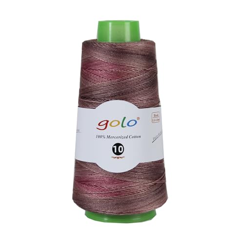 Image of golo Crochet Thread Size10 1.76oz310yd,Yarn for Hand Knitting Space-Dyed Yarn D15