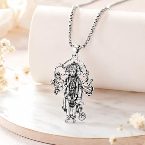 Image of Hanuman Locket for Men & Women | Spiritual Religious Pendant with Chain | Bajrangbali Hanuman Ji Kavach for Protection, Strength, Positive Energy & Devotional Wear Unisex