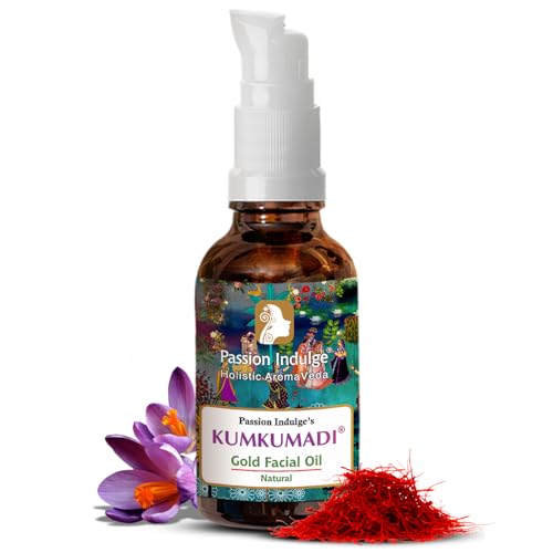 Image of Passion Indulge Kumkumadi Tailam Face Oil for Glowing Skin 10ml | Dark Spot Corrector & Skin Brightening Serum | Kumkumadi Tailam with Saffron & 16 Ayurvedic Herbs | Reduces Pigmentation, Blemishes & Dull Skin Face Serum