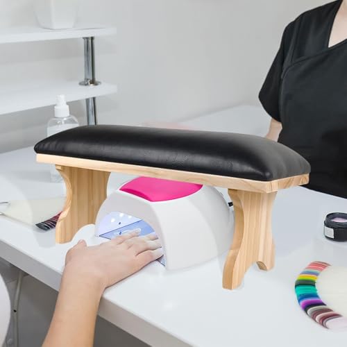 Coussin pour manucure ergonomique et repose-main stable noir - 3