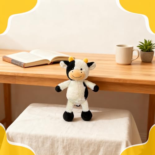 SGZIOO Kuh Kuscheltier, 30cm Plüschtier, Schwarz-Weißes Stofftier Zum Spielen & Kuscheln, Ideal als Niedliches Geburtstagsgeschenk (30CM)