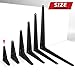 20 Pack Shelf Brackets 4 x 3 Inch, Heavy Duty Black Metal Floating Shelves Bracket, L Bracket Corner Brace Support, Metal Joint Angle Bracket for Hanging