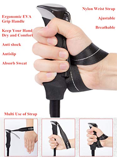 image for JJZS Hiking Trekking Poles Collapsible - 2 Pack, Durable Aluminum 7075